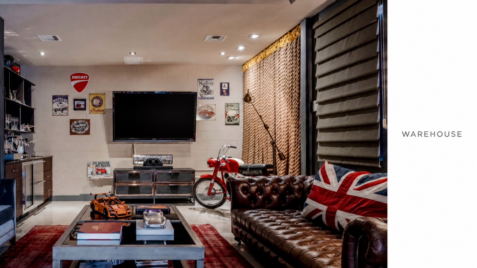 1315 WH completed interior with powered-off television